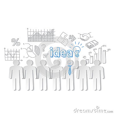 Business people communication teamwork idea vector Vector Illustration