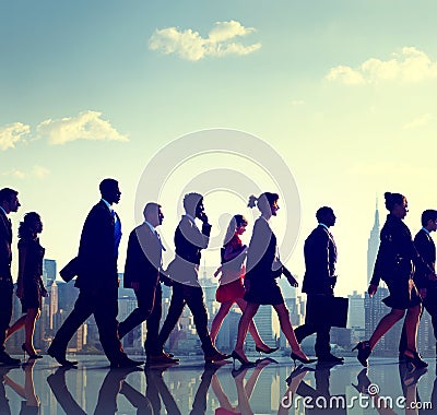 Business People Commuter Corporate City Concept Stock Photo