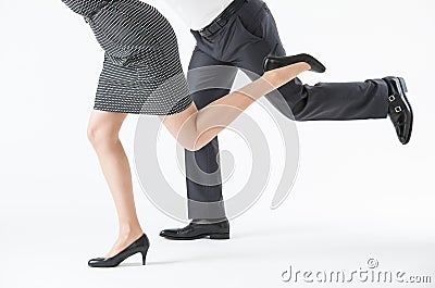 Business people competing Stock Photo