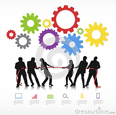 Business People Competition Team Aspiration Concept Stock Photo