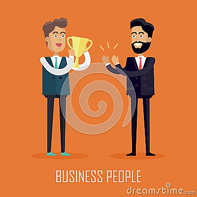 Business People Concept Vector in Flat Design. Vector Illustration