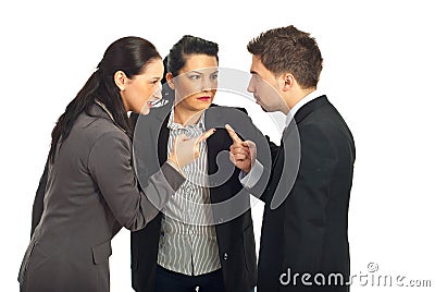 Business people conflict Stock Photo