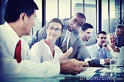 Business People Corporate Communication Meeting Concept Stock Photo