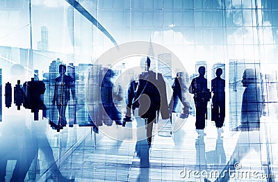 Business People Corporate Commuter Rush Hour City Concept Stock Photo