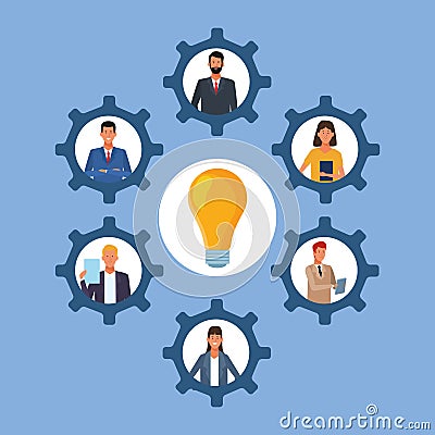 Business people coworking Vector Illustration