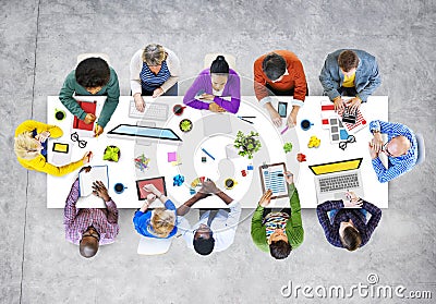 Business People Designers Working in the Office Concept Stock Photo