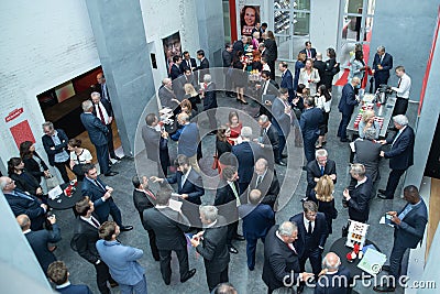 Business people and diplomats networking at a reception Editorial Stock Photo