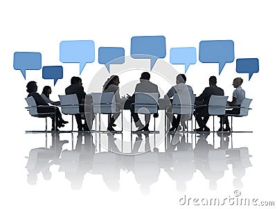 Business People Discussing In Conference Stock Photo