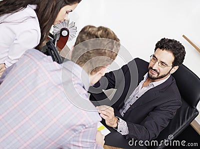 Business people discussion Stock Photo