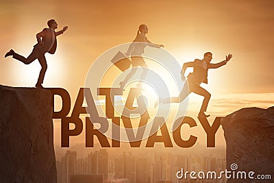 The business people escaping responsibility for data privacy Stock Photo