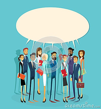 Business People Group Chat Communication Bubble Vector Illustration