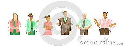 Business people group, low poly vector illustration Vector Illustration