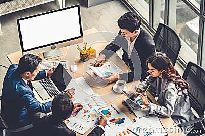 Business people group meeting shot from top view Stock Photo