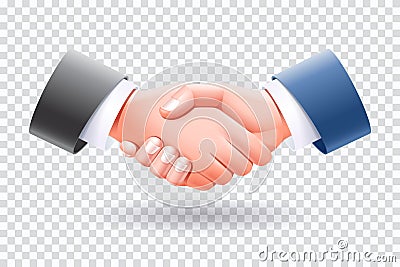 Business people handshake isolate vector Vector Illustration