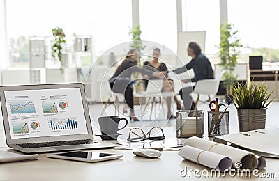 Business people handshake in the office Stock Photo