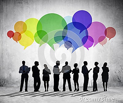 Business People Having Group Discussion Stock Photo