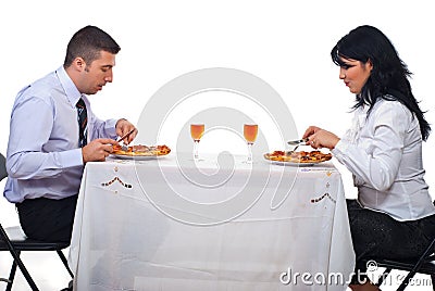 Business people having lunch Stock Photo