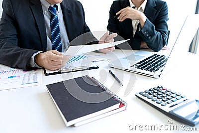 Business people Having Meeting with Project managers Stock Photo