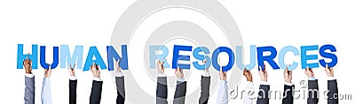 Business People Holding Word Human Resources Stock Photo
