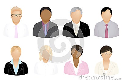 Business People Icons. Vector Vector Illustration