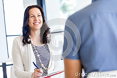 Business people at interview in office Stock Photo