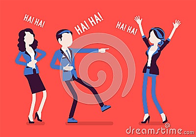 Business people joking, laughing Vector Illustration