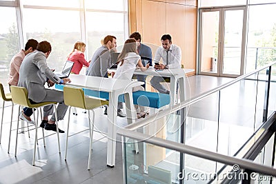 Business people leisurely sitting Stock Photo