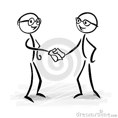 Business people making a deal Vector Illustration