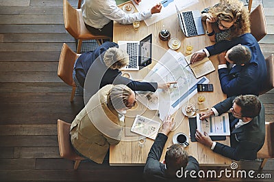 Business People Meeting Conference Discussion Corporate Concept Stock Photo