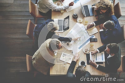 Business People Meeting Conference Discussion Corporate Concept Stock Photo