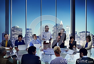 Business People Meeting Corporate Presentation Office Working Co Stock Photo