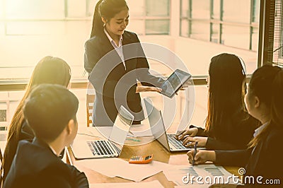 Business People Meeting Corporate Success Brainstorming Teamwork Stock Photo