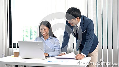 Business People Meeting discussion Analysis with professional investor working new start up project at office, Corporate team Stock Photo
