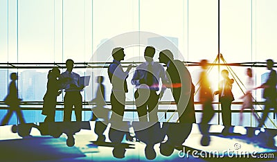 Business People Meeting Discussion Commuter Concept Stock Photo