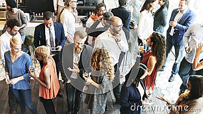 Business People Meeting Eating Discussion Cuisine Party Concept Stock Photo