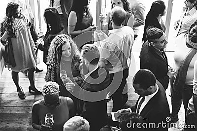 Business People Meeting Eating Discussion Cuisine Party Concept Stock Photo