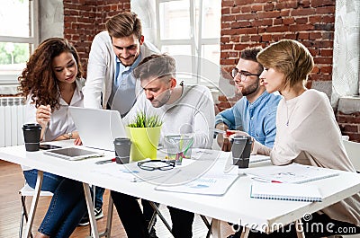 Business people meeting good teamwork in office.Teamwork successful Meeting Workplace strategy Concept. Stock Photo