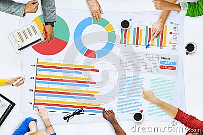 Business People Meeting Planning Analysis Statistics Concept Stock Photo