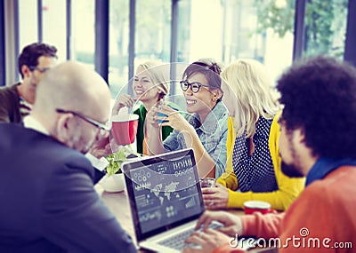 Business People Meeting Seminar Sharing Talking Thinking Concept Stock Photo