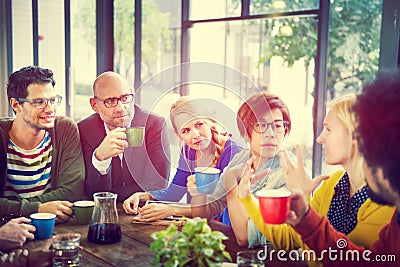 Business People Meeting Seminar Sharing Talking Thinking Concept Stock Photo