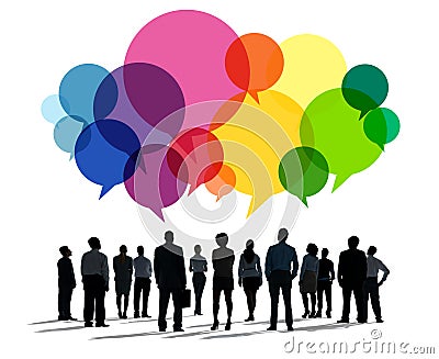 Business People Message Talking Communication Concept Stock Photo