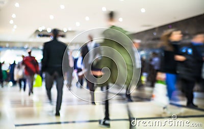 Business people moving blur. People walking in rush hour. Business and modern life concept Stock Photo