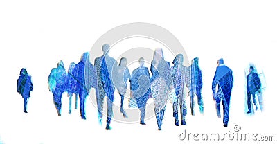 Business people moving blur. People walking in rush hour. Business and modern life concept Stock Photo