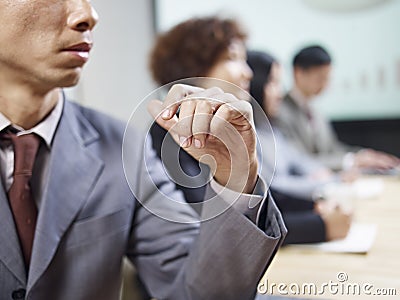 Business people negotiating Stock Photo