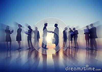 Business People New York Outdoor Meeting Concepts Stock Photo