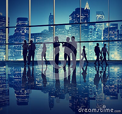 Business People In An Office Building Stock Photo