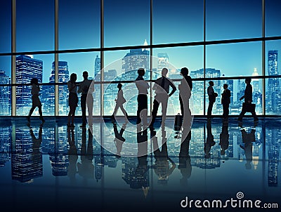 Business People In A Office Building Stock Photo