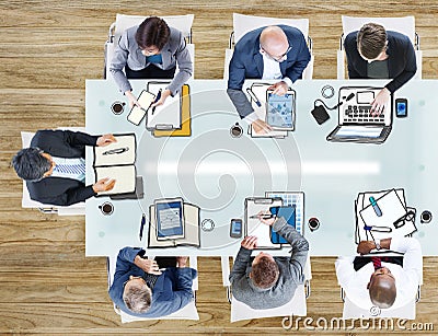 Business People in the Office Photo Illustration Stock Photo