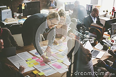 Business People Planning Strategy Analysis Office Concept Stock Photo