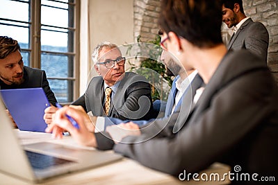 Business people professionals talking on meeting Stock Photo